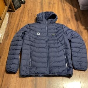 Navy Hooded Puffer Jacket no battery pack